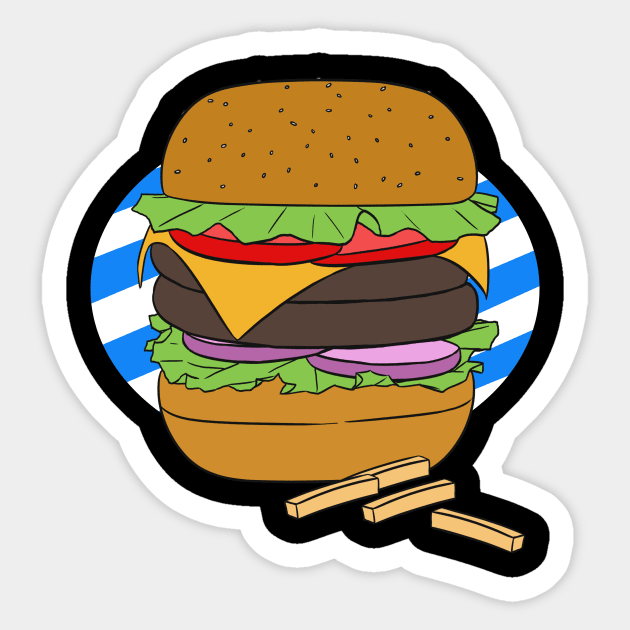 National Cheeseburger Day Fast Food Lovers Sticker by Noseking